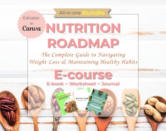Weight Loss & Nutrition E-Course for Women | Learn Nutrition, Build Healthy Habits and Stay Motivated | Self-Guided Coaching Kit