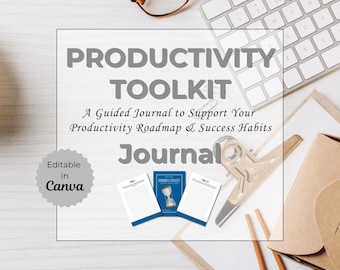 Productivity Journal for Women | Guided Daily Journal for Focus, Habits, Time Management, Self-Growth, Planning, Motivation and Success