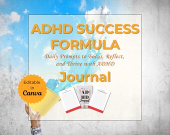 ADHD Digital Journal | Printable ADHD Self-Help Mental Health Journal | Effective Strategies for Managing ADHD | Focus, Mental Clarity
