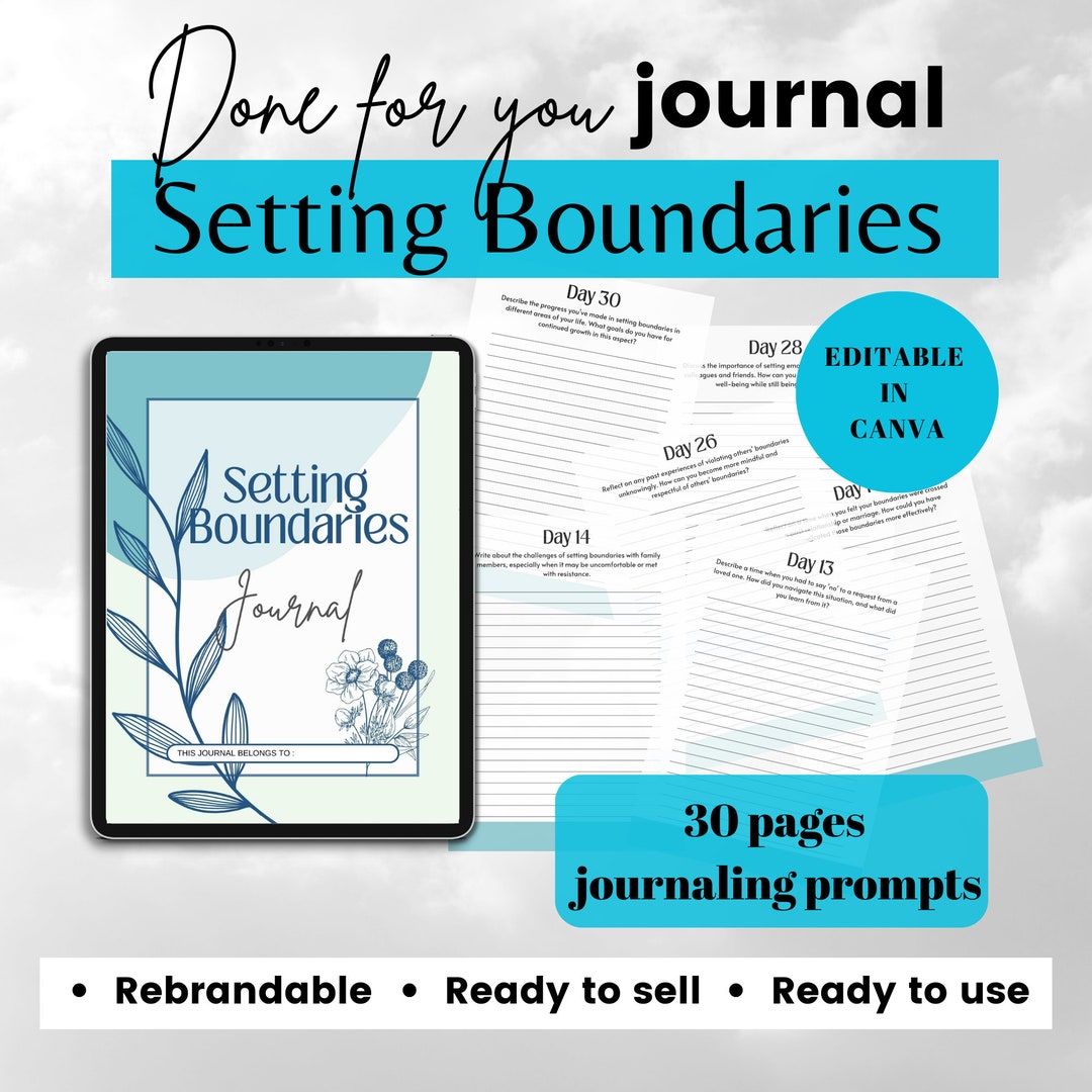 Setting Boundaries Done for You Journal for Boundary Etsy