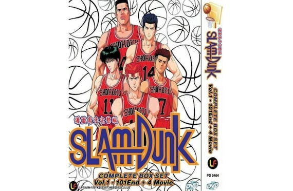 DVD Slam Dunk Complete Box Set Volume 1-101 END + 4 Movies English