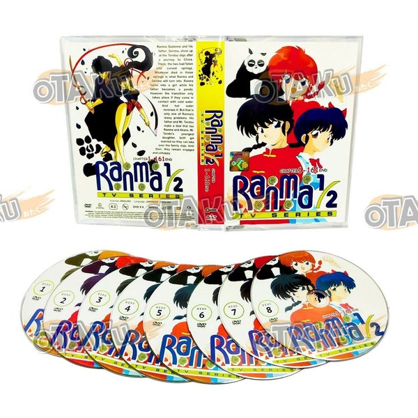 Ranma 1/2 Complete Series (Vol.1-161 END & 12 Ova) Anime DVD [English Dubbed]