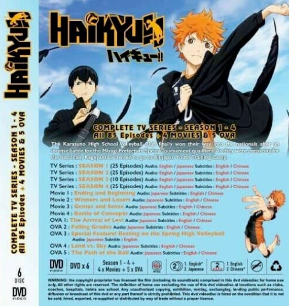 Third Season Haikyuu Season Episode Dubbed DVD Haikyu!! Season 1-4