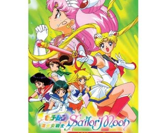 Sailor Moon Complete Set Sea 1-6 vol.1-239 End + 7 Movie Anime DVD English Dubbed