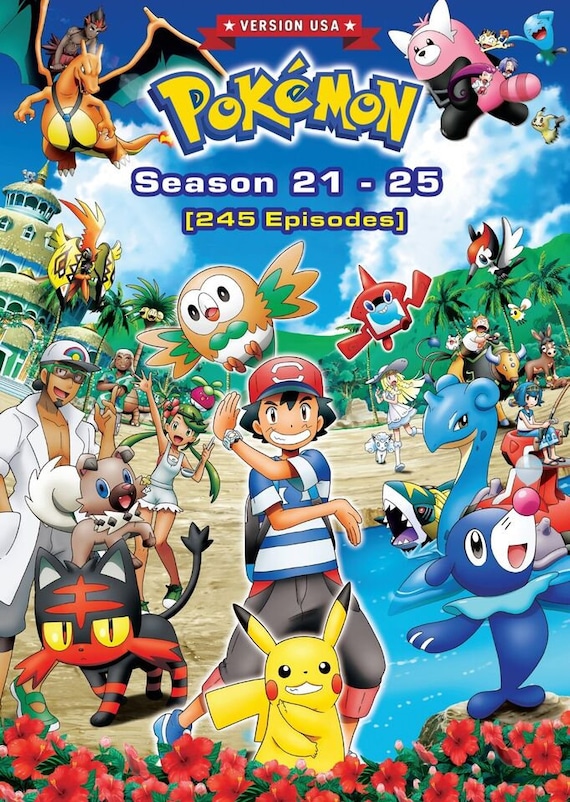 Pokemon (Season 21-25) Anime TV Series DVD Box Set (1-245 Eps) (English  Dubbed) Free Shipping