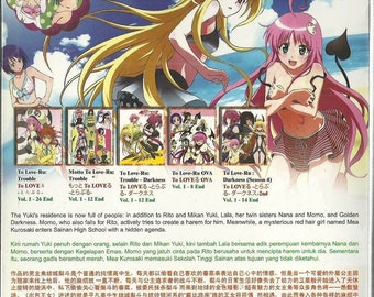 DVD Anime to Love Ru Complete Season 1-4 (1-64 End) + 8 OVA
