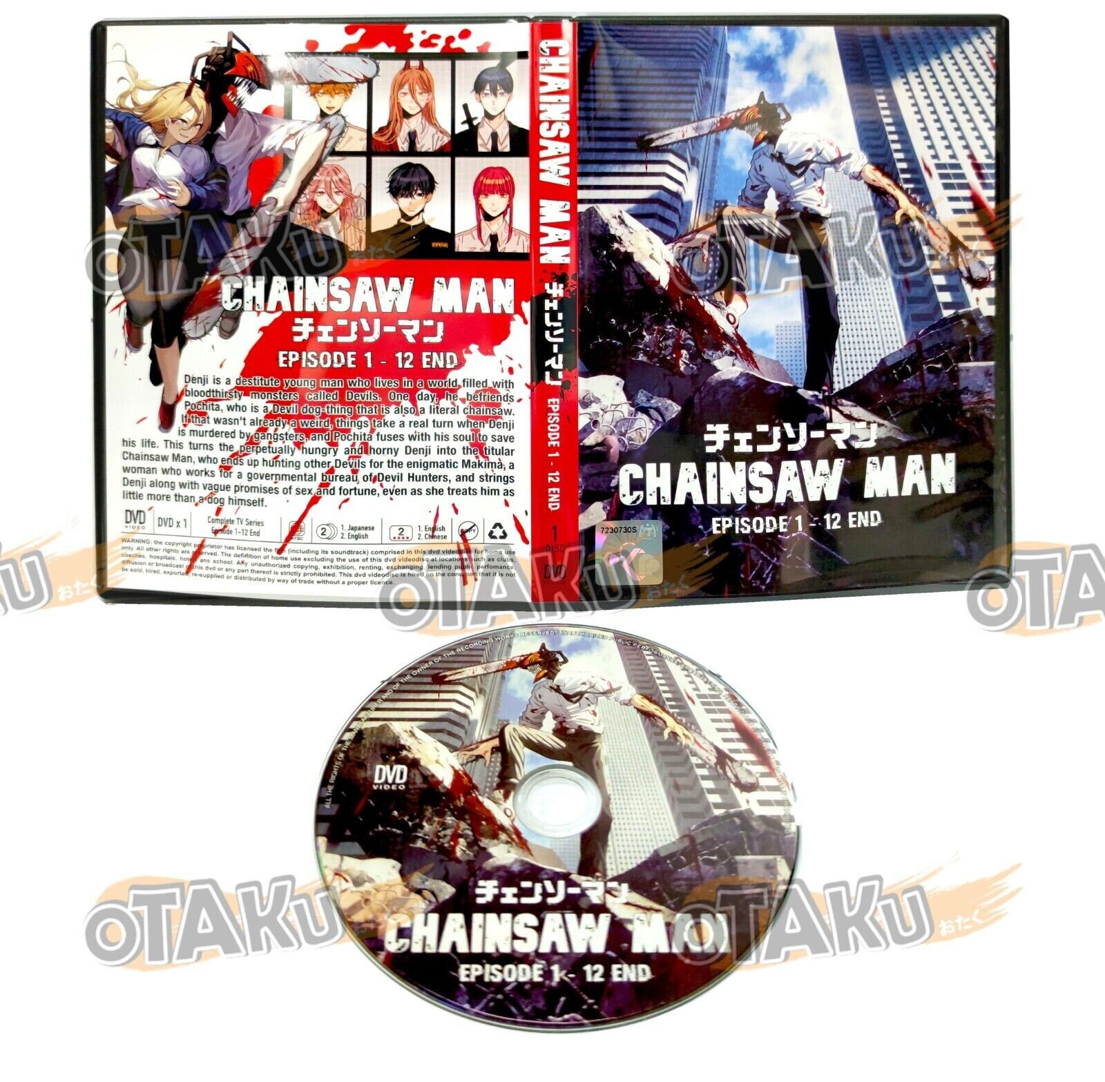 Chainsaw Man Complete Series 12 Episodes English Dubbed Anime DVD All  Regions