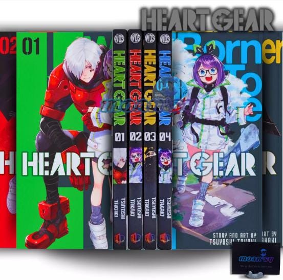 ハートギア マンガ 1-4巻 英語フルセット コミック 新品 タカキツヨシ
