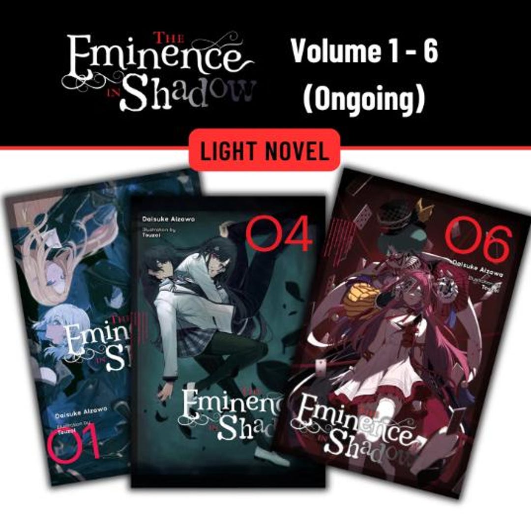 ［初版・新品未読品］ 光と影 = LIGHT AND SHADOW 1〜6＆9巻 The Eminence in Shadow Light Novel Volume 1-6 English