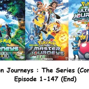ANIME DVD ~ Pokemon Journeys: The Series Complete (1-147 End + 5 SP) Engelse ondertiteling Gratis expresverzending