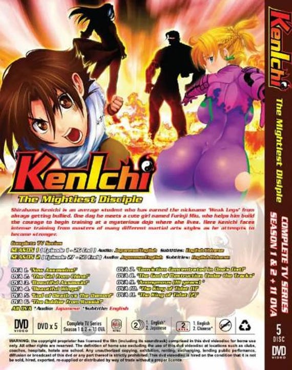 史上最強の弟子ケンイチ VOL.1-50 完 + 11 OVA DVD アニメ英語吹き替え