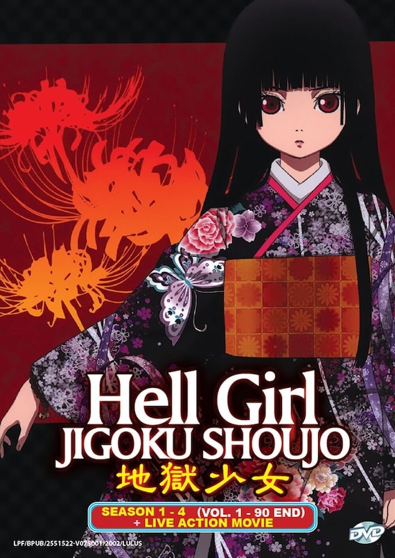 Hell Girl Jigoku Shoujo Season 1-4 + Live Action Movie Dvd(ep 1-90