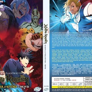 ANIME DVD ~ Engels nagesynchroniseerd ~ Jujutsus Seizoen 1+2 (1-47 einde + film) Alle regio's Gratis expresverzending