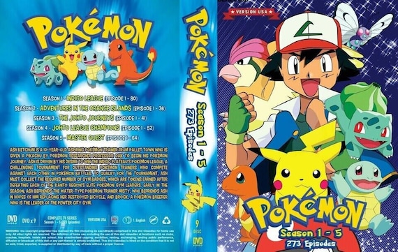 DVD 劇場版 ポケットモンスター 7作セット 北米　リージョン1 DVD ポケモン コンプリートシリーズ (シーズン1-25+26 ムービー) 英語