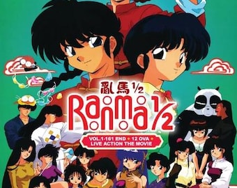 DVD Anime Ranma 1/2 Vol.1-161 End + 12 OVA + Live Action Movie