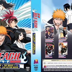 ANIME-dvd ~ Engels nagesynchroniseerd ~ Bleach's (1-366 End + 4 Movie + Live Action) Gratis expresverzending