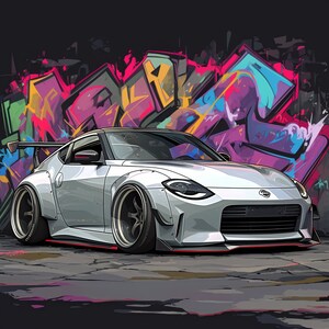 Honda Civic Type R Sport Modified JDM Drifter Sports Car Art Poster ...