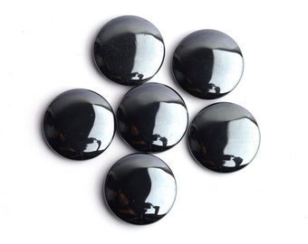 Natural Hematite Round Disc Both Side Polished Size 20 mm 15 Pcs Weight 376 Cts