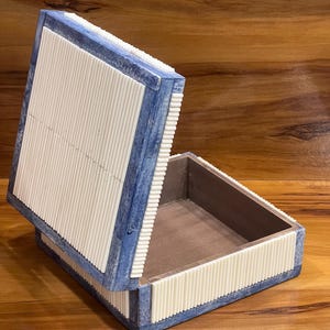 Handmade Bone Inlay Jewelry Box Blue & White Bohemian Decor Organizer Handcrafted Treasure Box for Her – Boho Chic Indian Artisan Keepsake