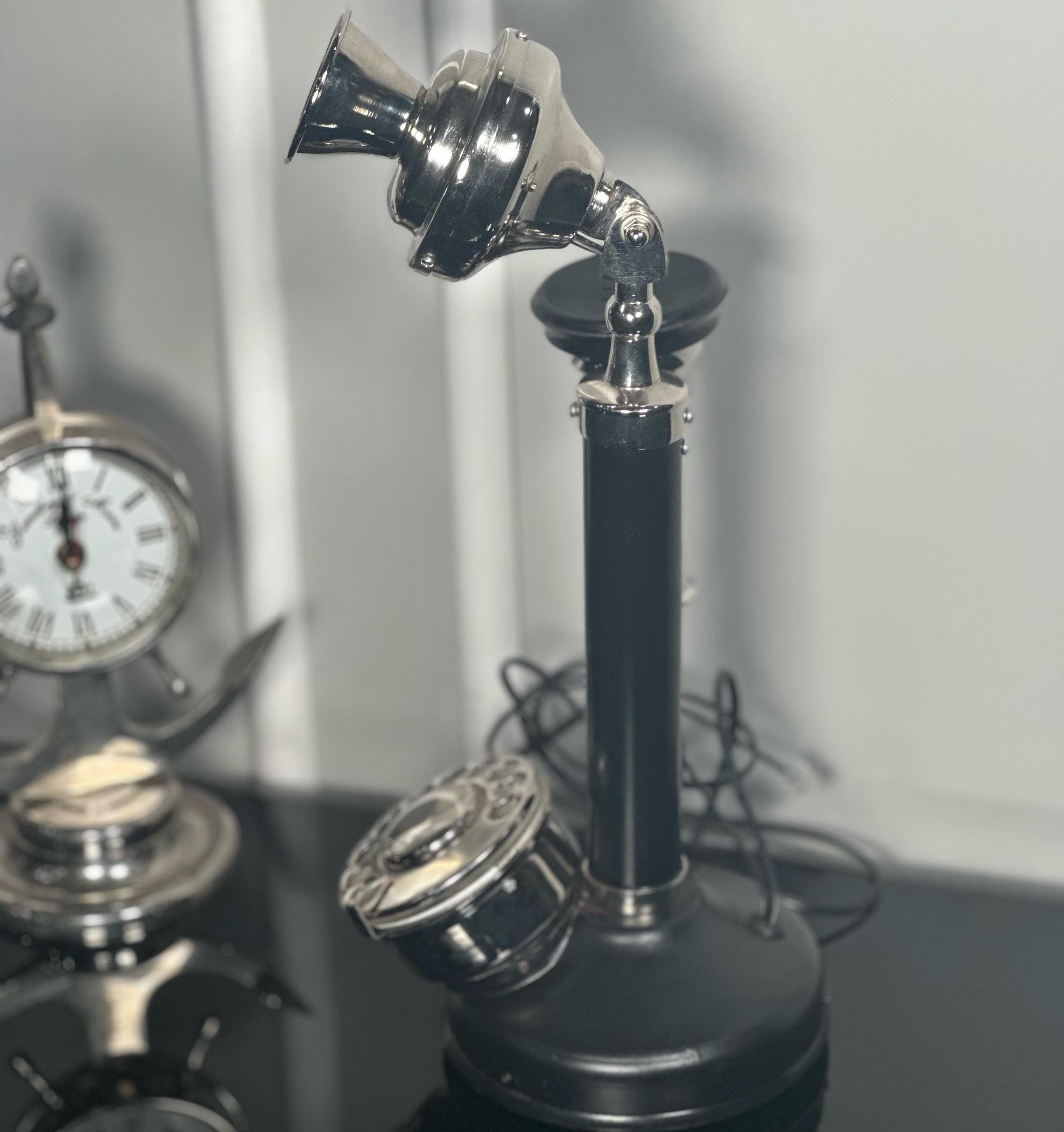 STROMBERG CARLSON　USA　卓上電話機　アンティーク ANTIQUE VINTAGE STROMBERG-CARLSON OAK WOOD DOUBLE BOX HOTEL