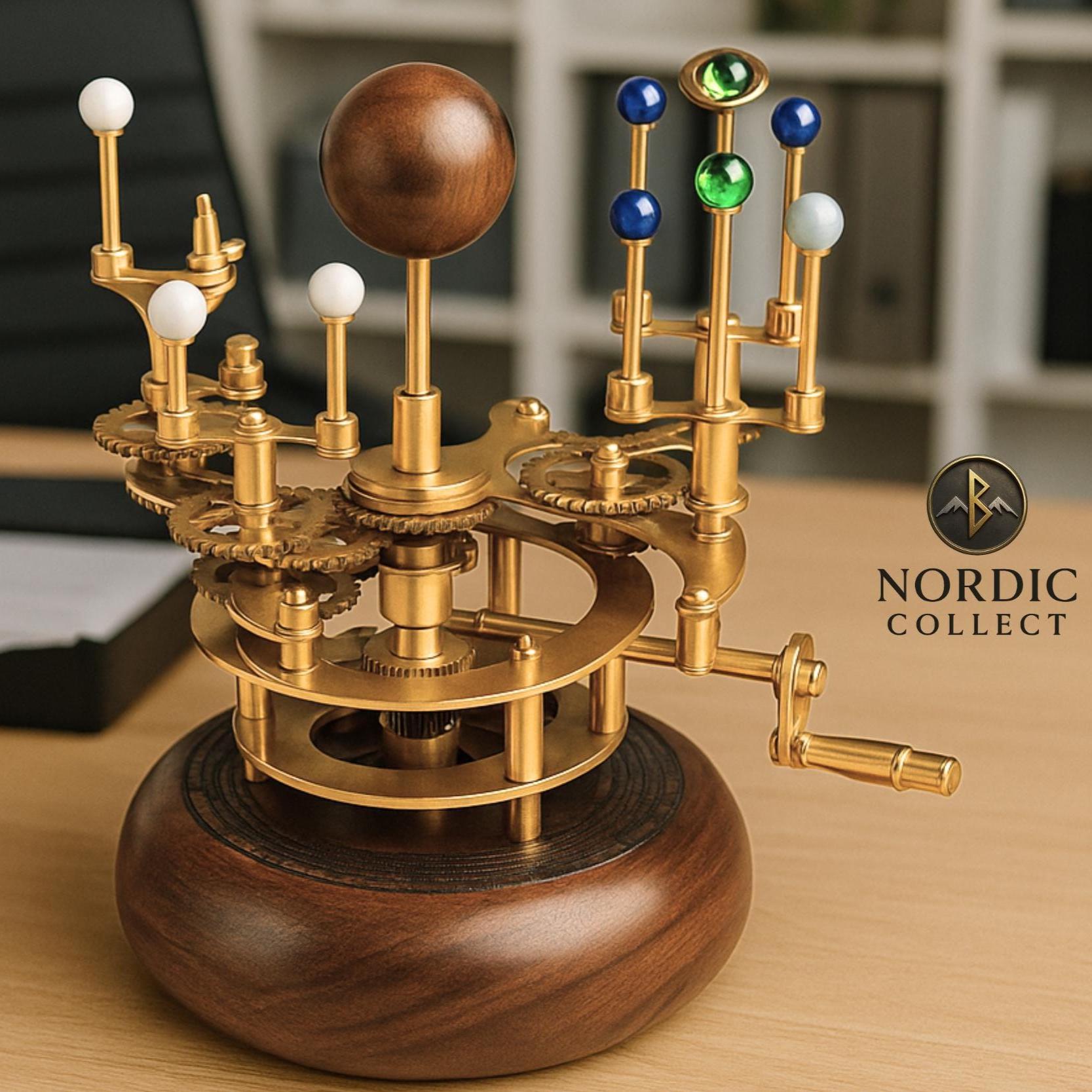 手作り真鍮製オーラリー模型：ヴィンテージ太陽系デスク装飾 - Etsy 日本