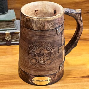 personalized handmade wooden mugs