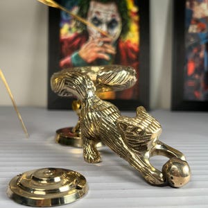 Solid Brass Squirrel Door Knocker – Rustic Handmade Hardware gate knockers vintage farmhouse mentions decor