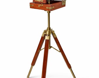 Vintage Camera Tripod Replica | Retro Photography Decor | Photographer Gift Movie Prop