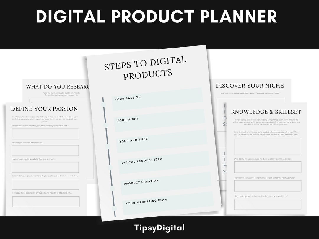 Digital Product Planner | Instant Download PDF - Etsy