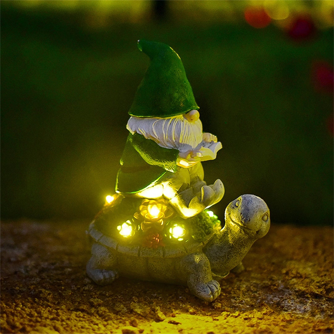 Santa Gnomes solar Garden Gnomes Light Gnome Decor Home Etsy UK