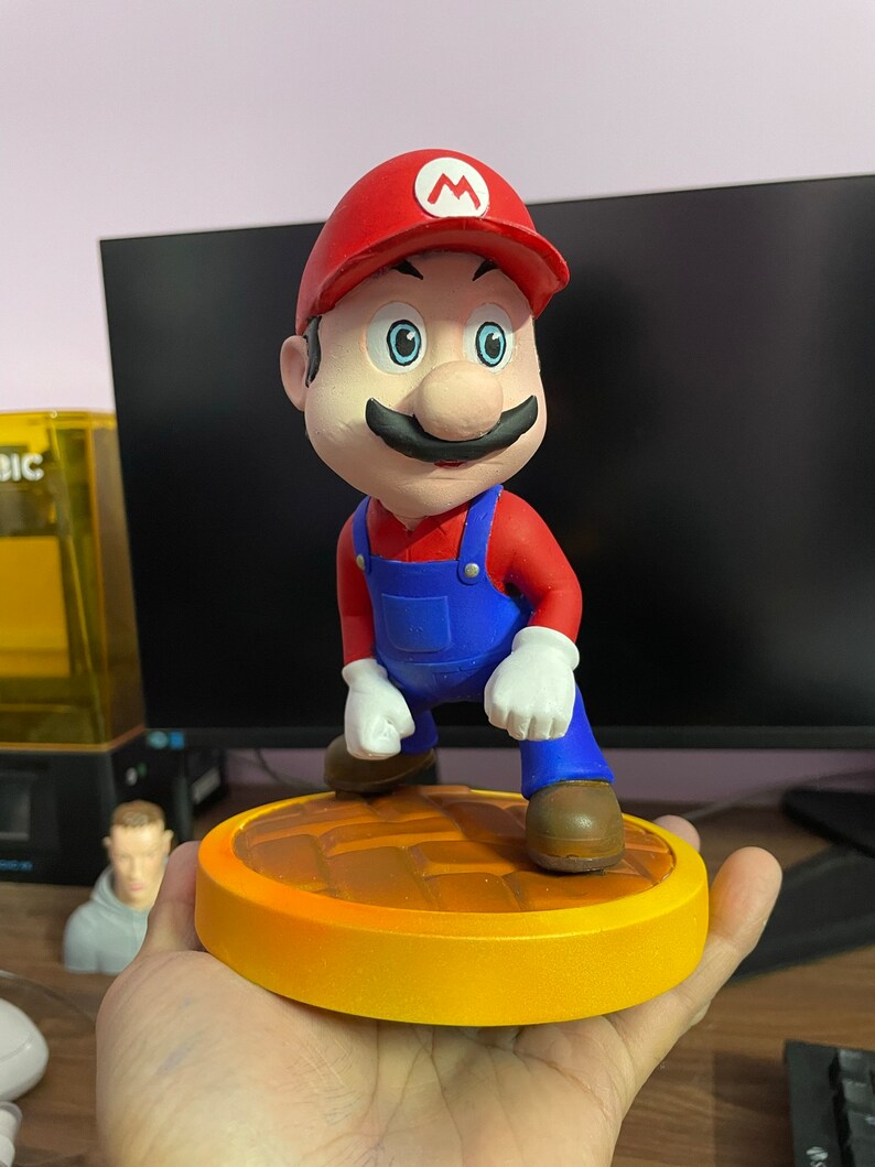 Mario 3D Print Action Figure Mario Gift Item Mario Action Etsy
