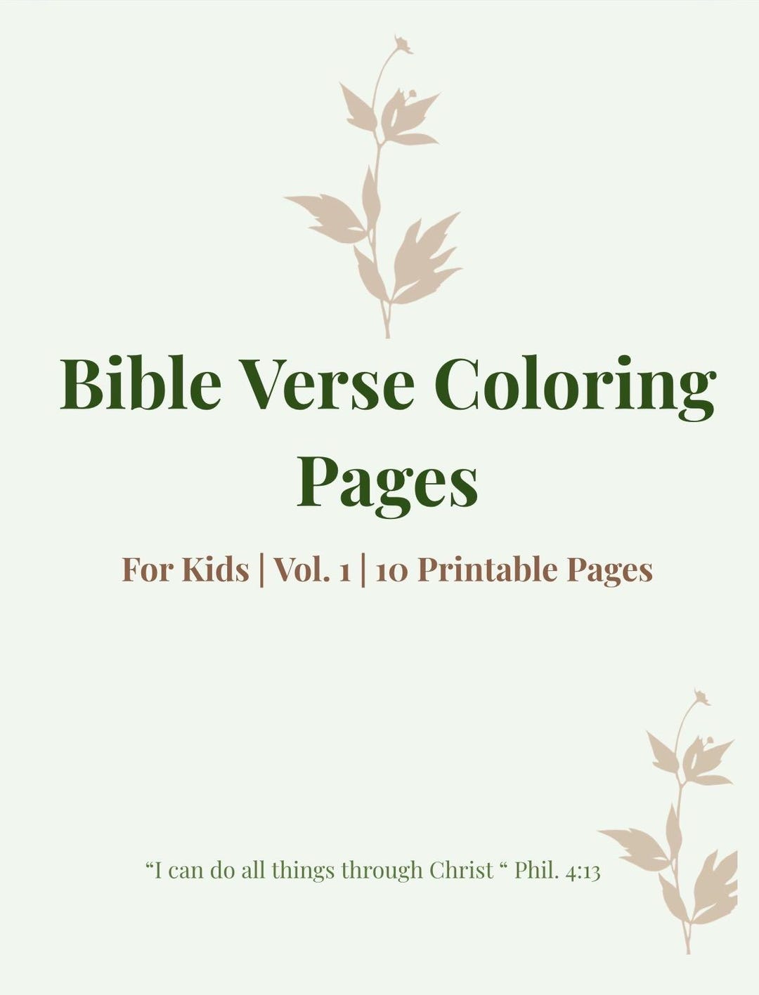 Bible Verse Coloring Pages for Kids | Christian Animal Printable (PDF ...