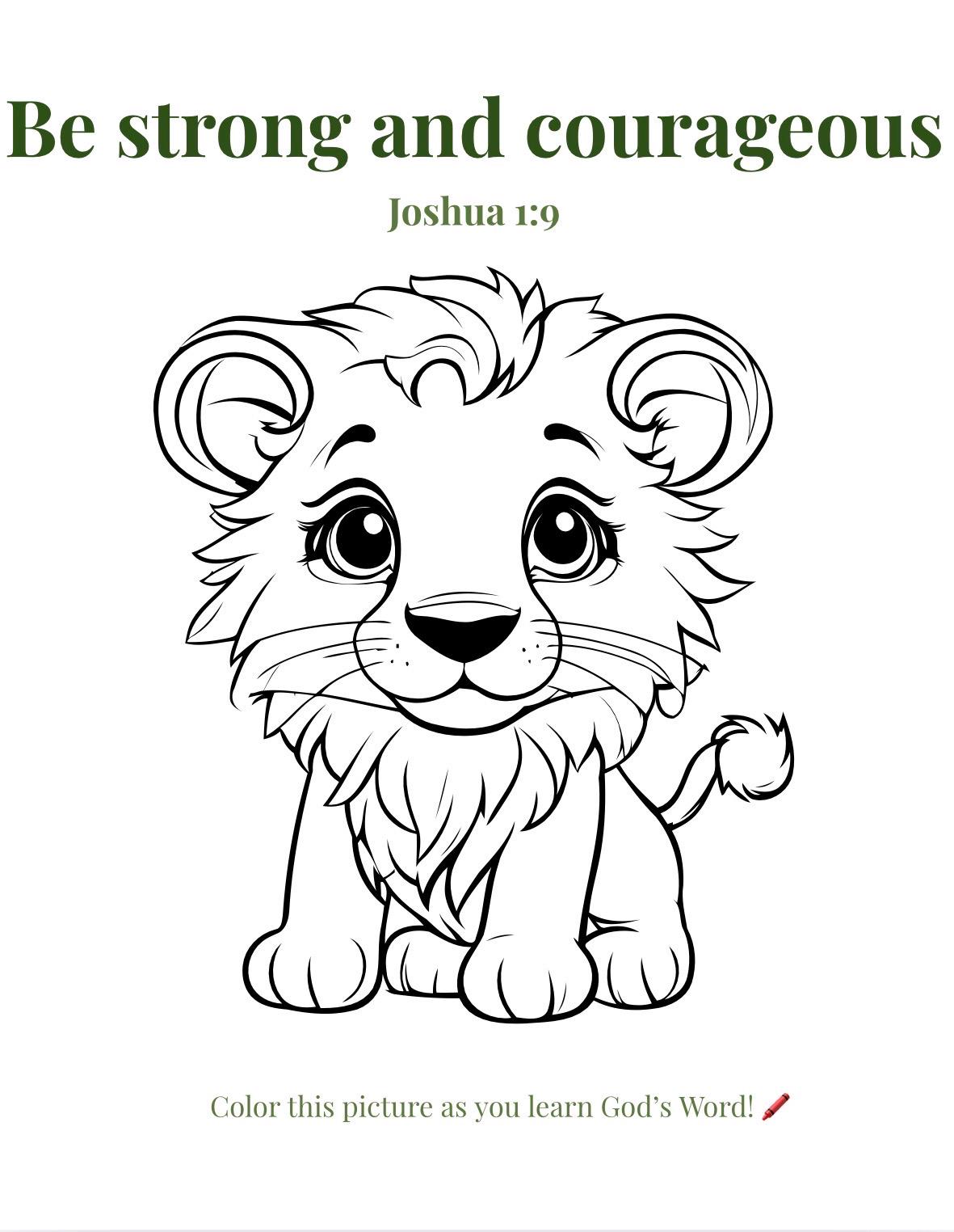 Bible Verse Coloring Pages for Kids | Christian Animal Printable (PDF ...