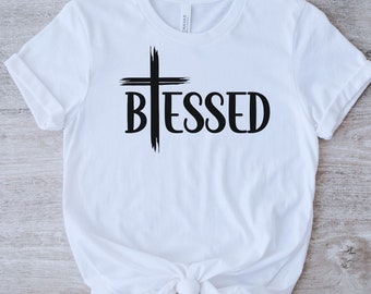 Blessed Cross T-Shirt: Inspirational Christian Apparel