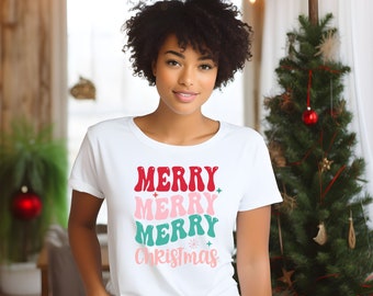 Merry Merry, Family, Christmas Tshirt, Holiday Tshirt, Christmas gift, Christmas family Tshirt, Christmas, Christmas Tree Tshirt, Custom