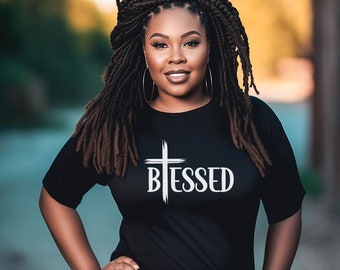 Blessed Cross T-Shirt: Inspirational Christian Apparel