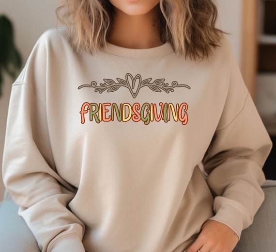 Friendsgiving,  Thanksgiving Family, Thankful, Blessed Sweatshirt, Autumn Shirt,  Pumpkins, Fall Shirt, Harvest shirt, Inspirational Quote