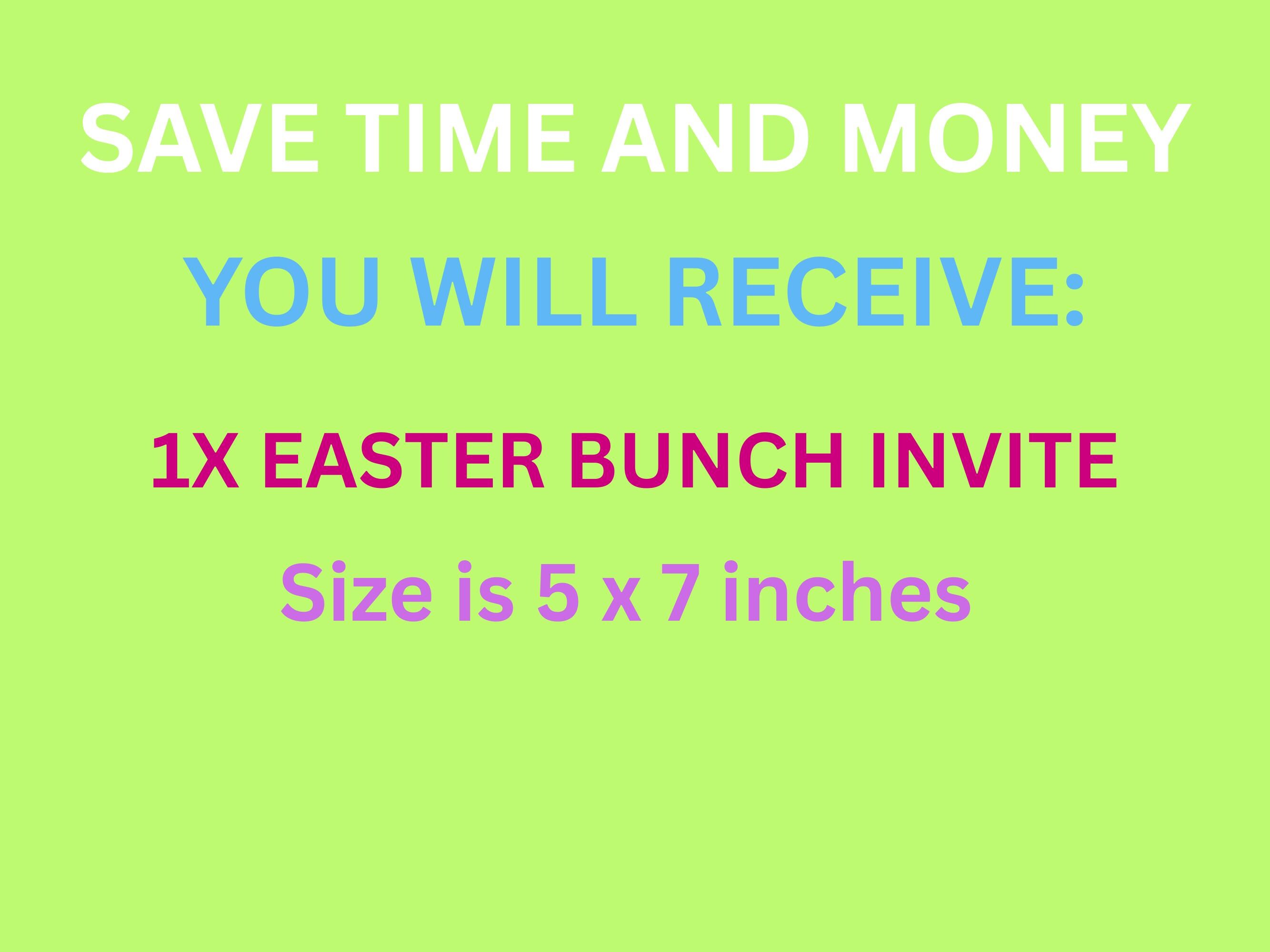 Electronic Easter Invitation Mobile Phone Text Editable Invite Template ...