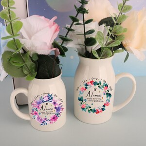 Custom If Nanas Were Flowers Vase, Mother's Day Gifts, Birth Month Flower Vase,Birthday Gift For Mom Nana,Personalized Grandmas Ceramic Vase image 3