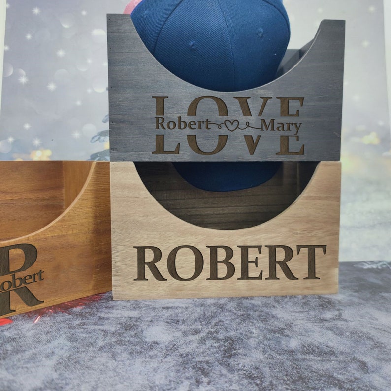 Custom Wooden Hat Holder , Personalized Baseball Cap Holder , Handmade