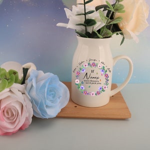 Custom If Nanas Were Flowers Vase, Mother's Day Gifts, Birth Month Flower Vase,Birthday Gift For Mom Nana,Personalized Grandmas Ceramic Vase image 4