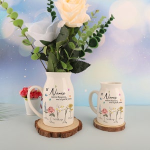 If Nanas Were Flowers Vase, Custom Ceramic Vase, Mother's Day Gifts, Gift For Mom, Grandmas Garden Gift,Personalized Birth Month Flower Vase image 4