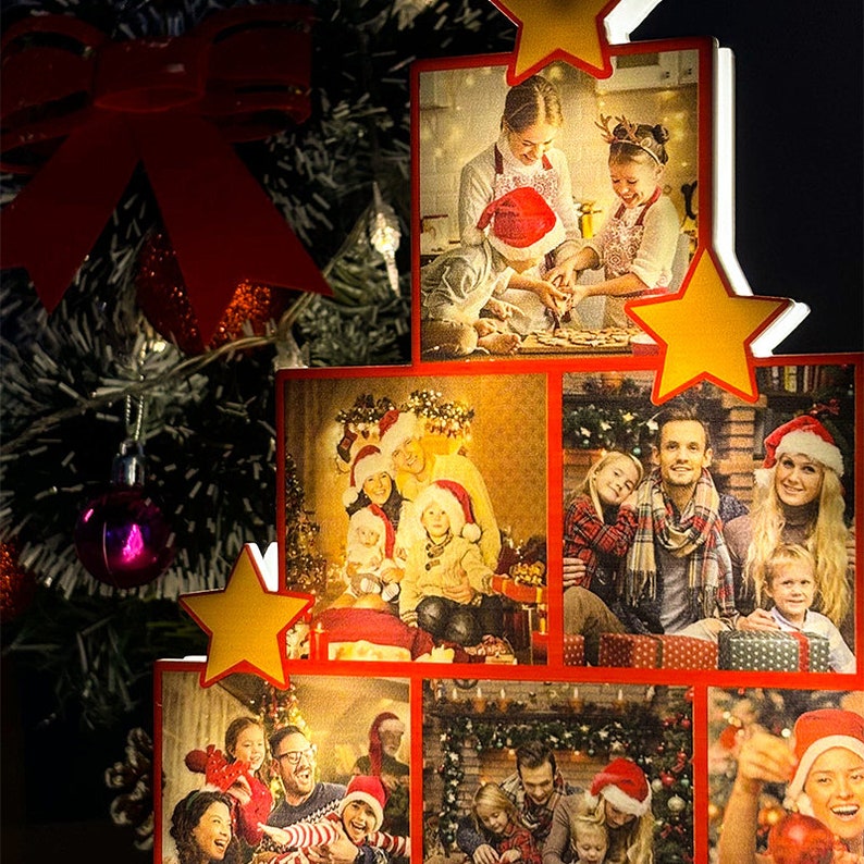 Acrylic Photo Christmas Tree, Custom Photo Lights, Christmas Gifts