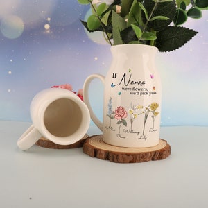 If Nanas Were Flowers Vase, Custom Ceramic Vase, Mother's Day Gifts, Gift For Mom, Grandmas Garden Gift,Personalized Birth Month Flower Vase image 7