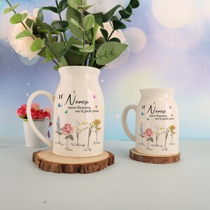 If Nanas Were Flowers Vase, Custom Ceramic Vase, Mother's Day Gifts, Gift For Mom, Grandmas Garden Gift,Personalized Birth Month Flower Vase image 3