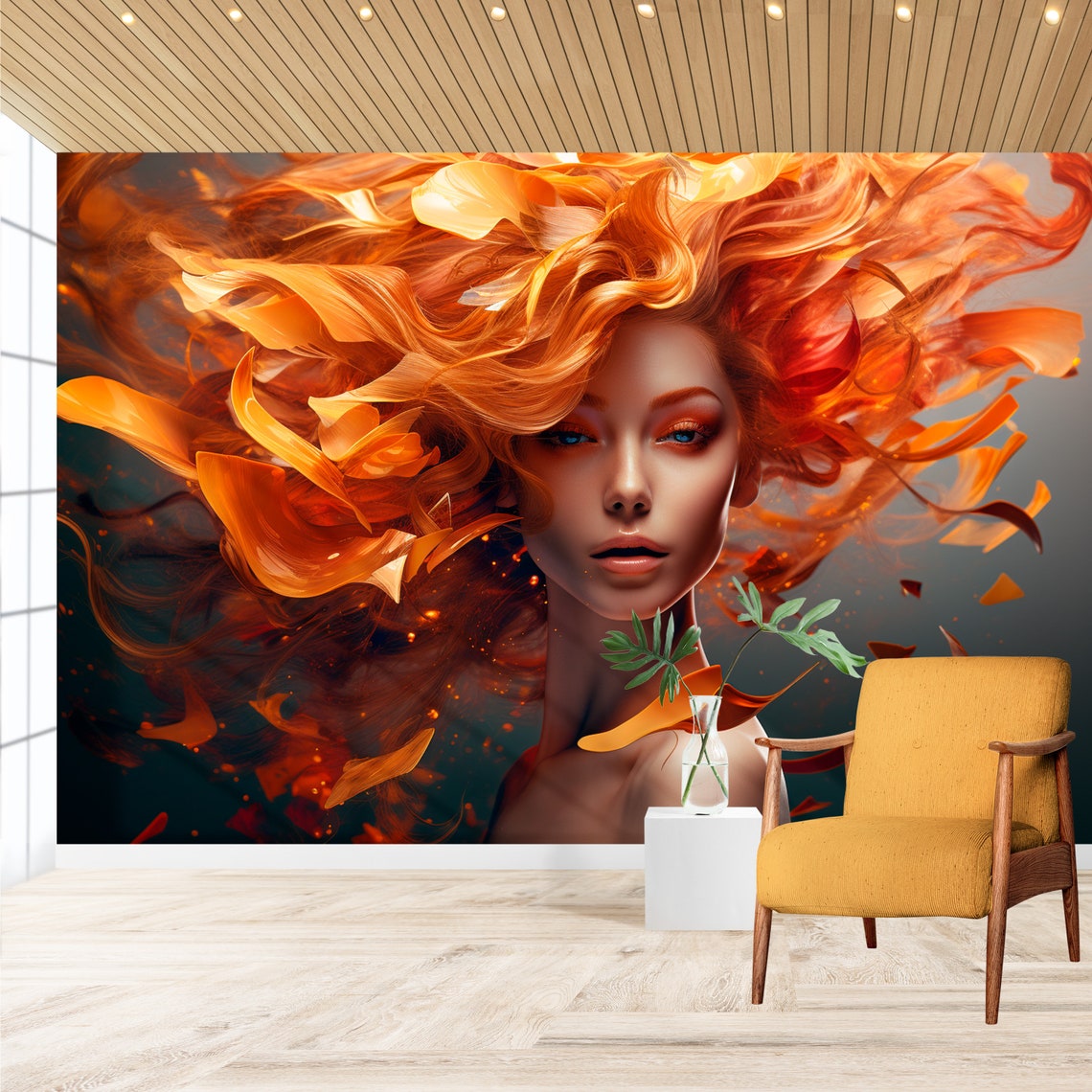 Breathtaking Dark Orange Hair Design Illustration Breathtaking Dark Orange Hair Design Illustration
