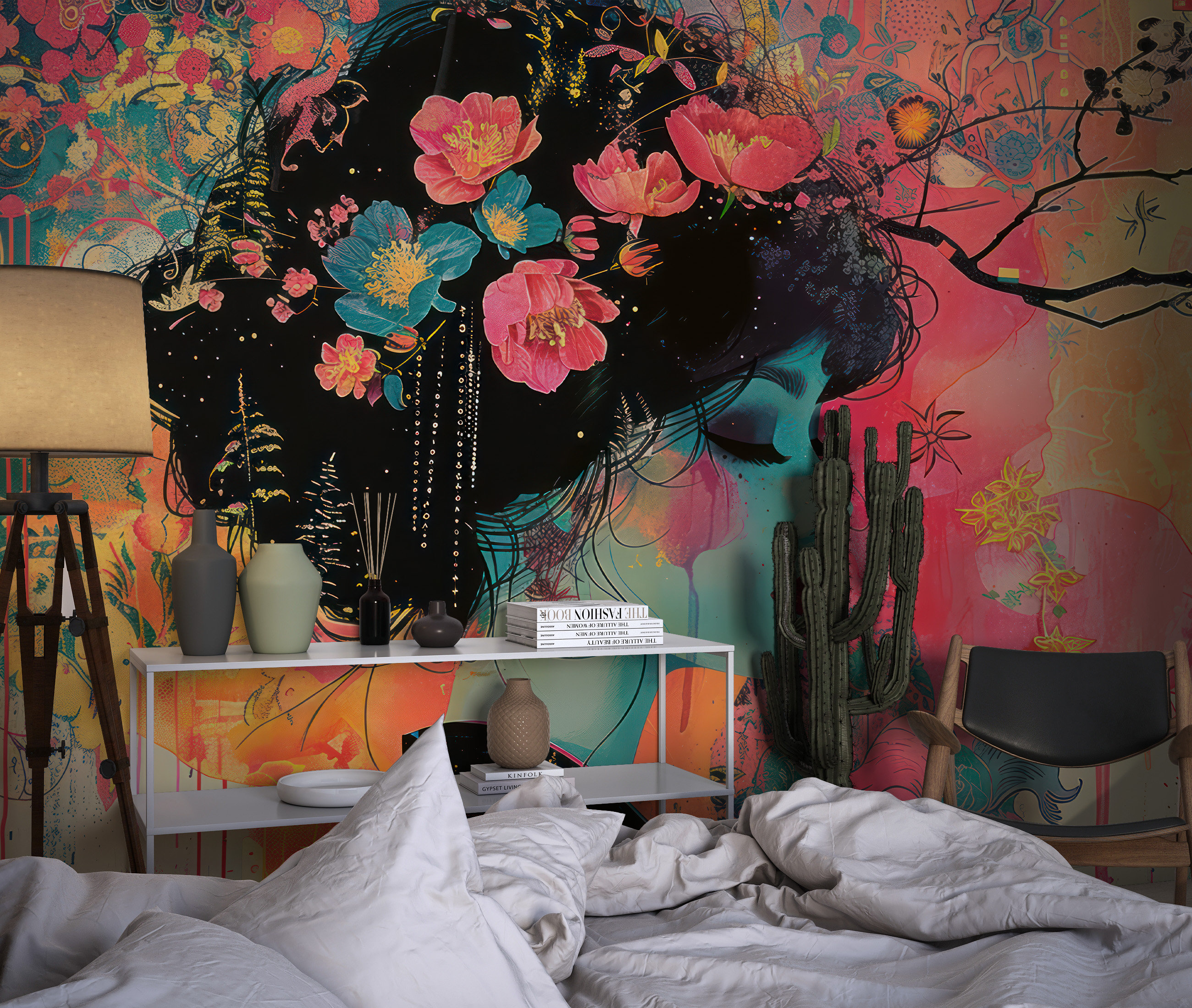 Female Beauty Salon Wallpaper, Wall Mural for Hairdresser, Beauty ...