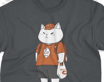Shiro Neko T-Shirt: Kawaii Japanese Cat, Anime Style Unisex Tee