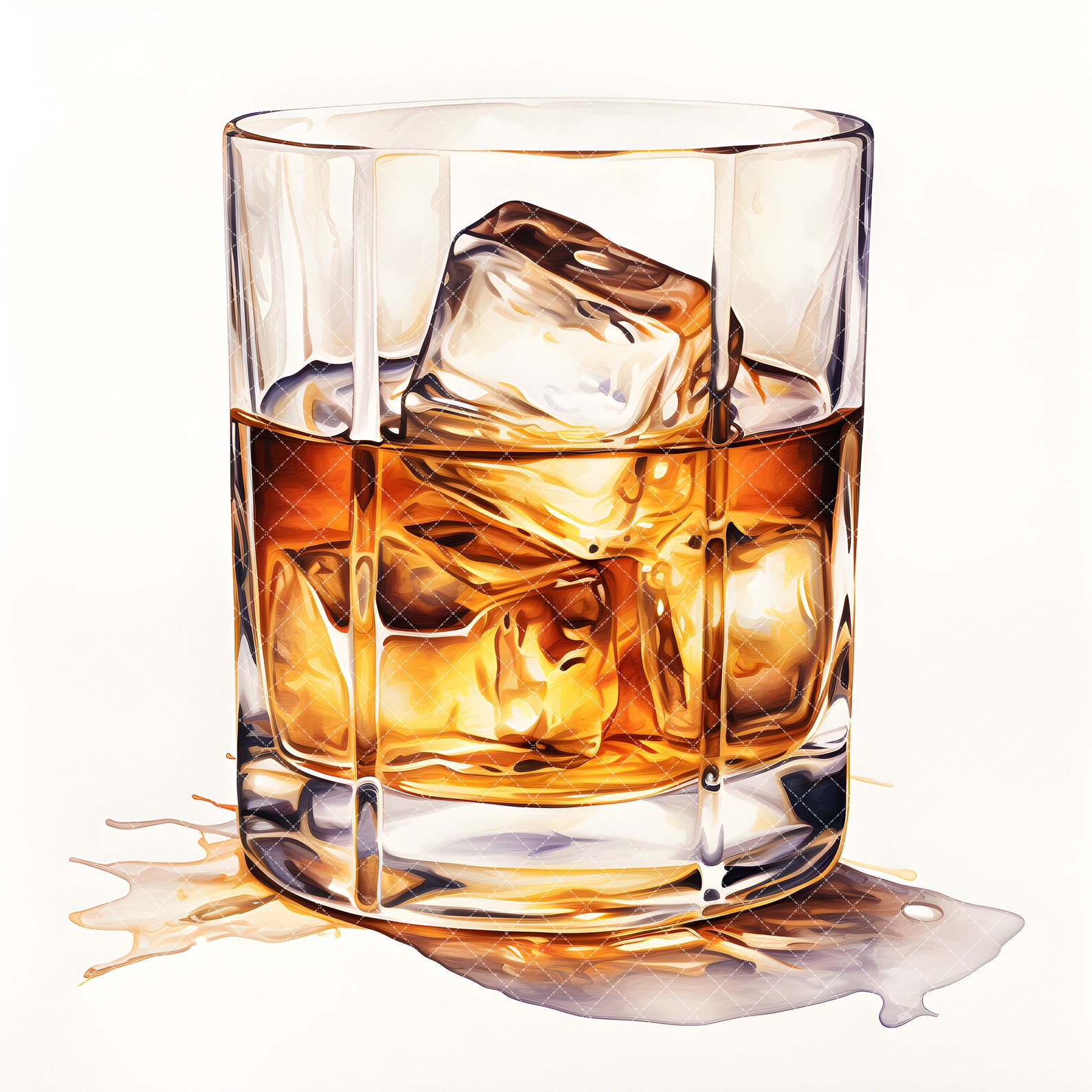 Whiskey Glass Clipart Whiskey Clipart Collection Watercolor Cocktail ...