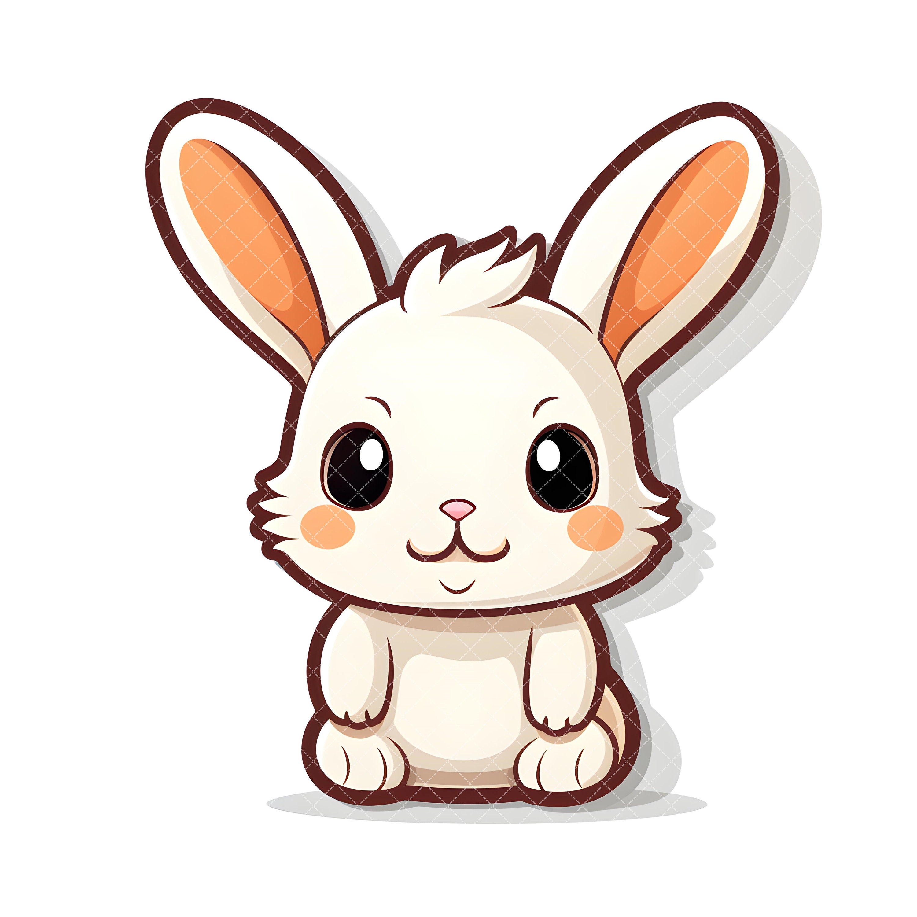 Rabbit Clipart Cute Rabbit Clipart Bunny Clipart Cute Bunny Etsy